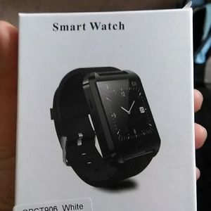 2 white android smart watches